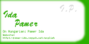 ida pamer business card